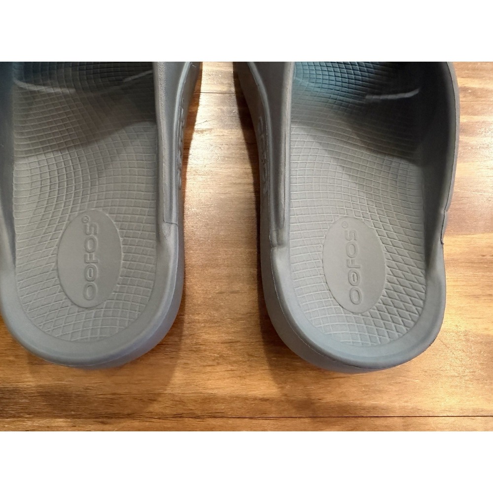 Unisex Oofos Ooahh Slides Gray Men 5 Women 7 Comfort Recovery Shoes Sandals - Picture 7 of 11